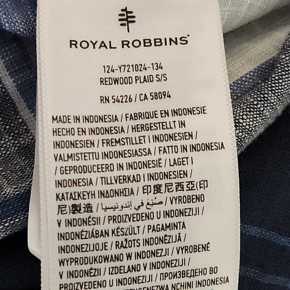ROYAL ROBBINS men's redwood plaid short sleeve - medium - Picture 12 of 14